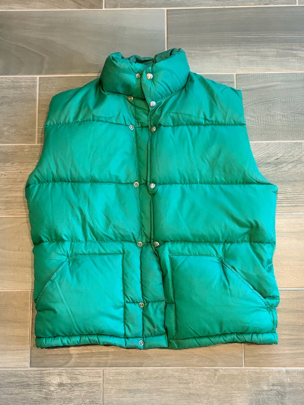 The North Face Vintage Teal Green Puffer Vest